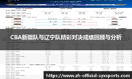 CBA新疆队与辽宁队精彩对决成绩回顾与分析